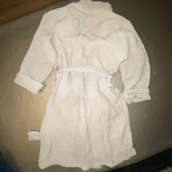 Boll & Branch organic cotton waffle knit Womens robe size L - Picture 9 of 9